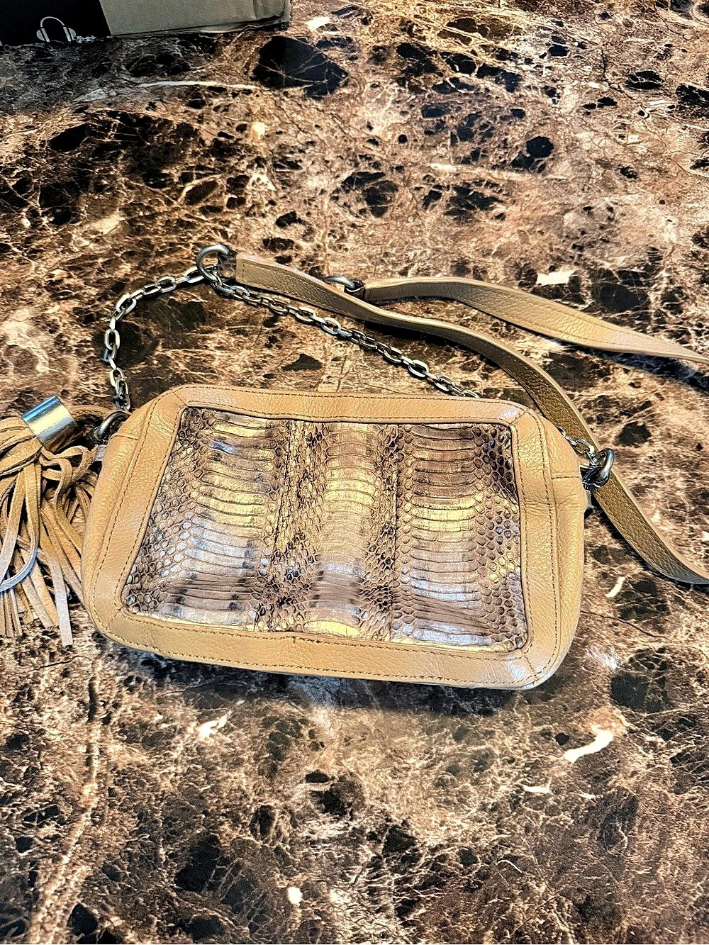 Foley + Corinna Fringe Crossbody Bag in Brown